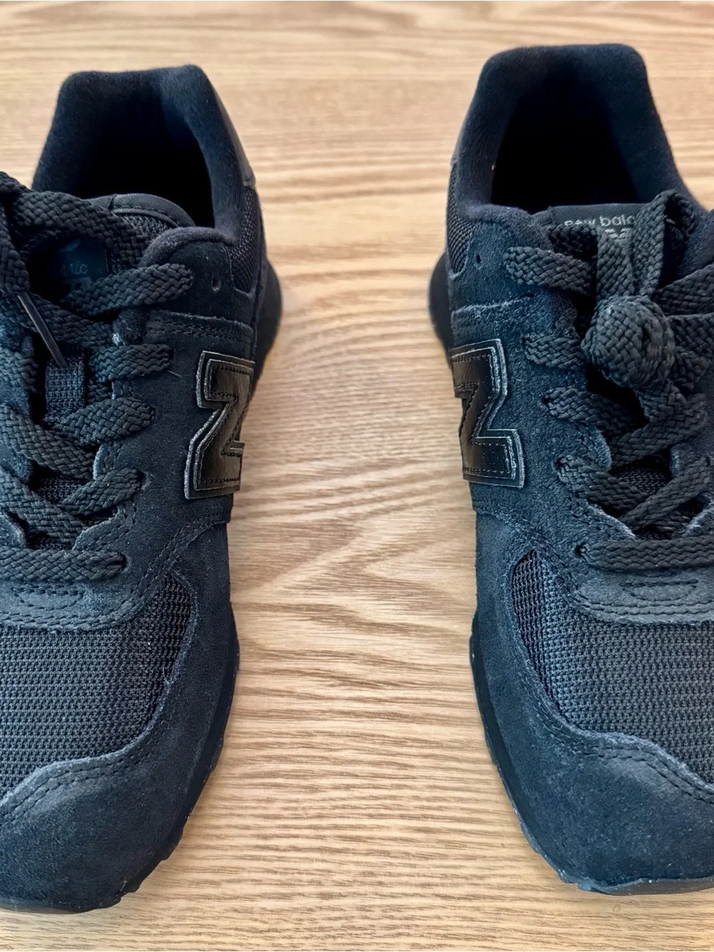 New Balance Kids Black Suede & Mesh Sneakers